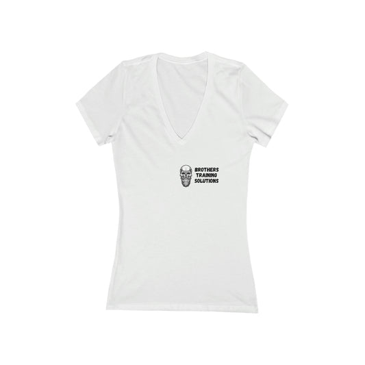 Women's BTS Basic Short Sleeve Deep V-Neck Tee